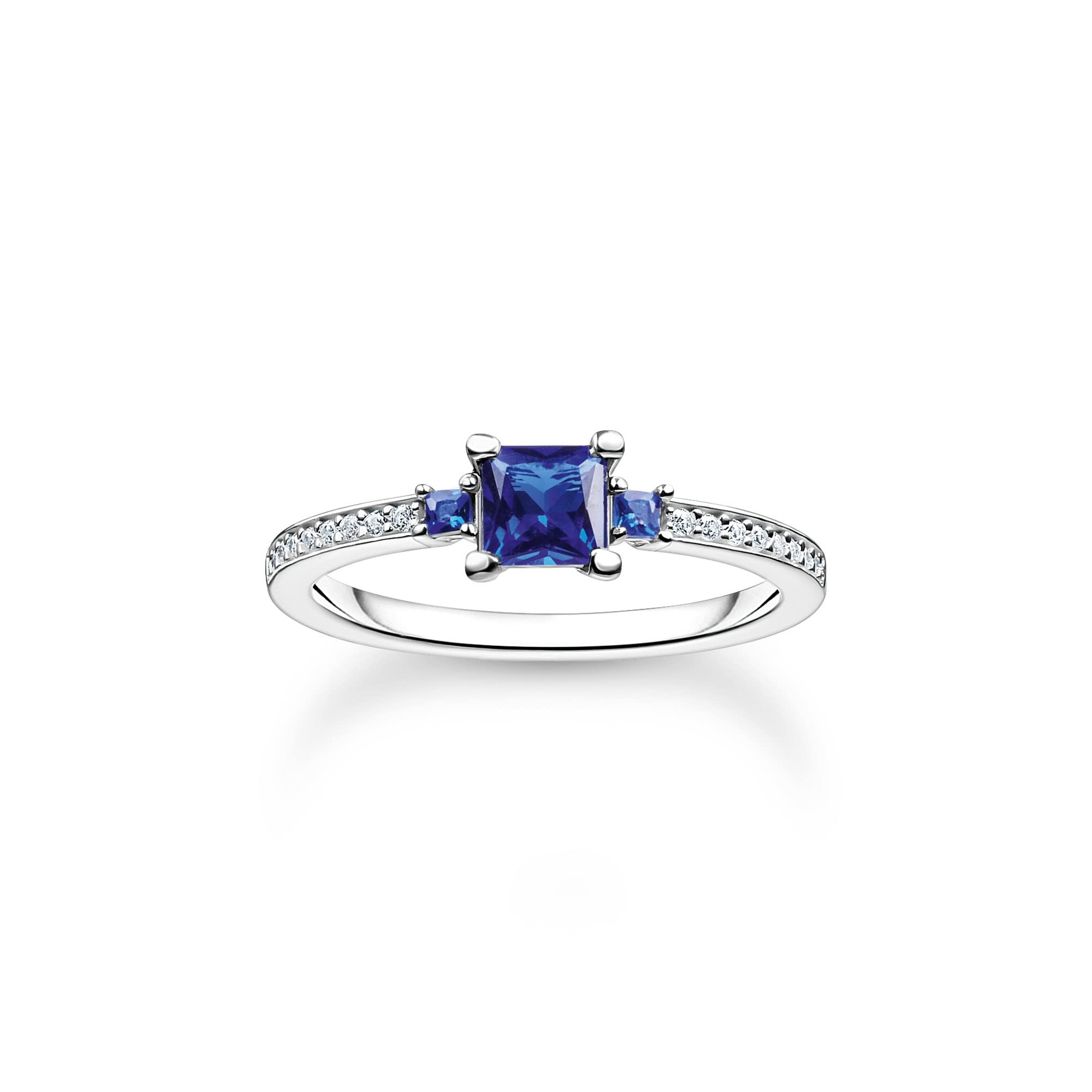 Thomas Sabo ring with blue stones 925 sterling silver TR2402-166-32-50