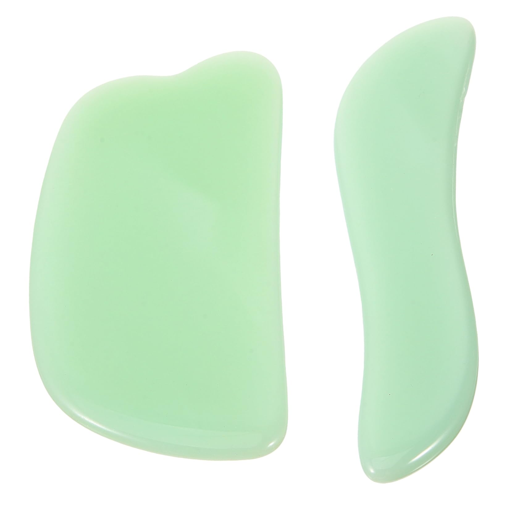 FRCOLOR 3 Sätze Gesichtsschabe-massagegerät Gua Sha Tools Gesichts Massage Gesichtspflege Facelifting Abs Punkt Muskelschaber-tool Gesichtsmassagegerät Jade Green 2 Stück * 3