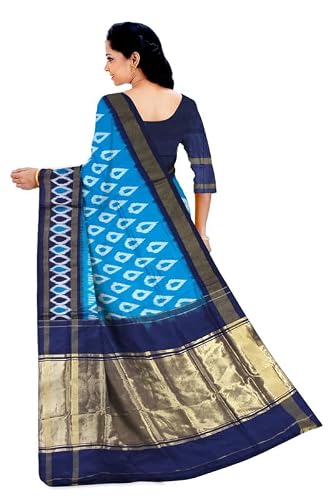 Viswaveda blue pochampally silk saree – image 2