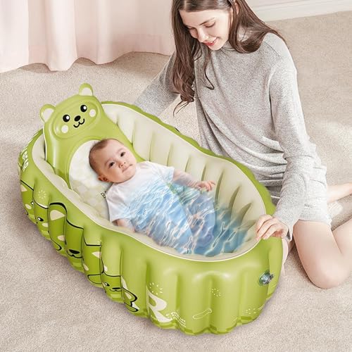 Bébé piscine gonflable portable et pliable avec tapis anti-dérapant - 2