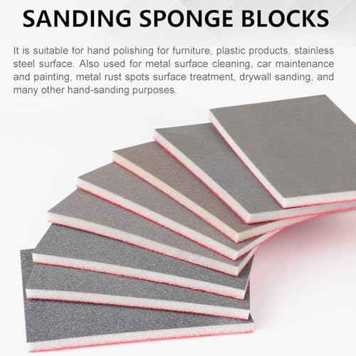 STEBRUAM Schleifschwämme 24 Stück,600 Körnung Nass & Trocken | Für Holz, Metall, Auto, Lack, Spachtel | Flexibles Schleifpad