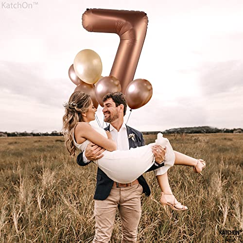 Image of KatchOn Giant Coffee Brown Number 7 Balloon - 40 Inch, 1 Count