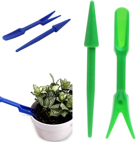 Miniatura 2 de DOITOOL 20 piezas de semillas de jardín, plántulas de plástico más anchas para siembra, excavación, trasplante, herramientas de plantación, mini