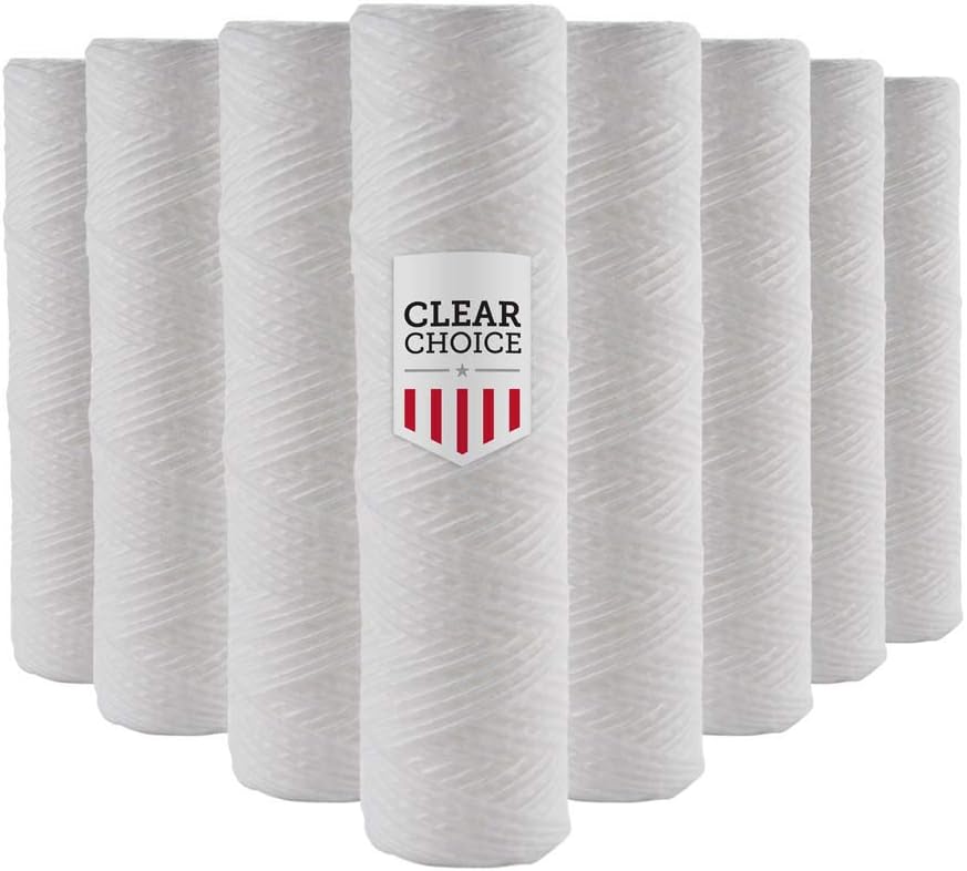 Clear Choice – Filtro de agua para sedimentos de 5 micrones, 10 x 2.50 pulgadas, repuesto de cartucho de filtro de agua de 10 pulgadas, sistema RO