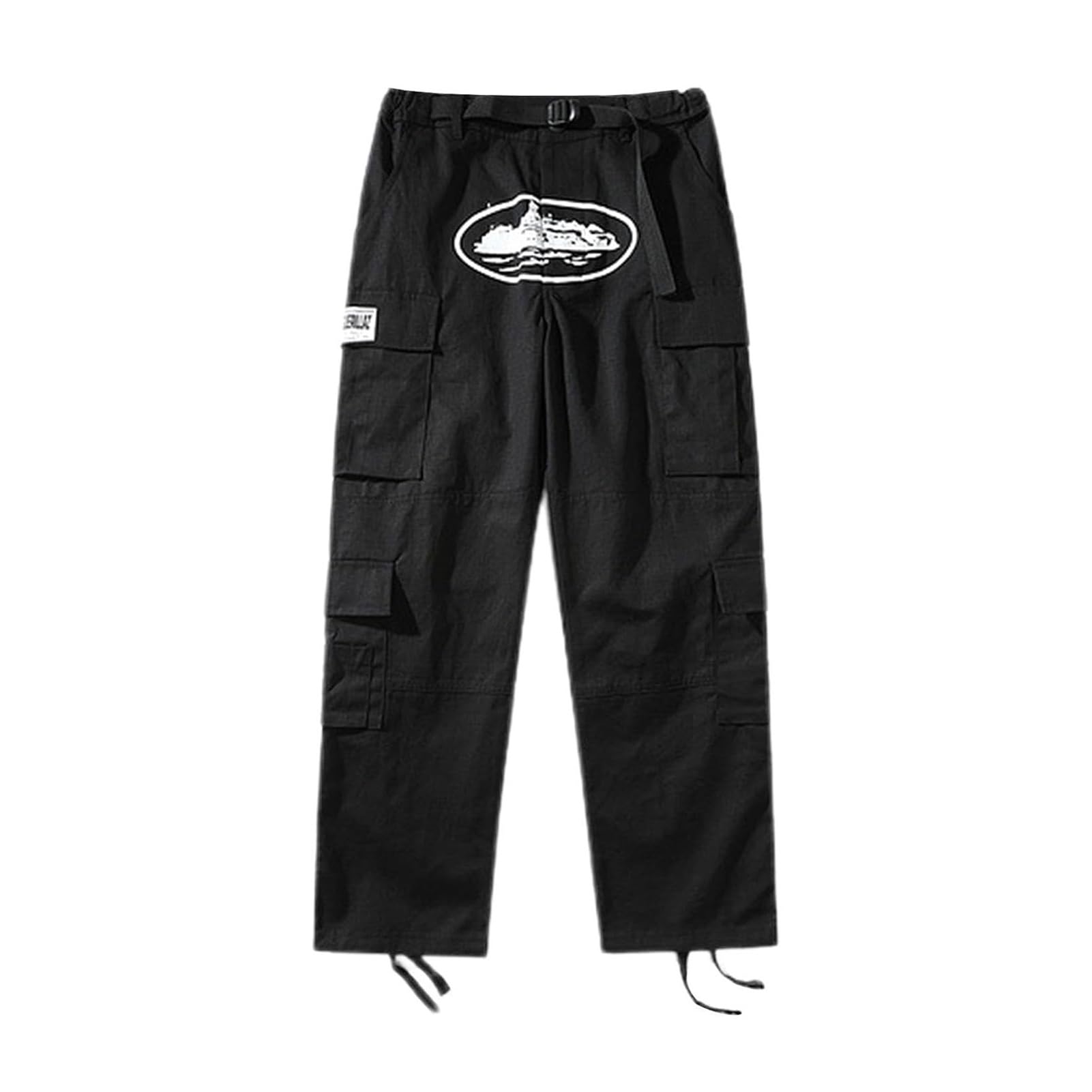Corteiz Cargo Pants Black / White
