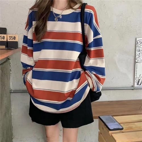 Sudadera casual Harajuku para mujer, sudadera coreana de manga larga, adecuada para...