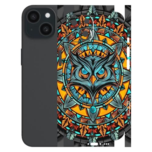 Image of AtOdds - Full Body Back Screen Guard Protector Film - Lamination Wrap Skin Sticker for iPhone 15 | Scratchproof Matte Finish (Design - Night Owl)