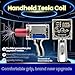 Handheld Tesla Coil Gun, Portable Artificial Lightning Rechargeable Arc Plasma Mini Spark Gap Arc Generator Experiment Science Model