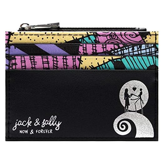 Nightmare Before Christmas Jack Sally Now Forever Monedero Negro, Negro, Negro, Talla Única, Negro, Talla Única, Negro, Talla única, Moderno