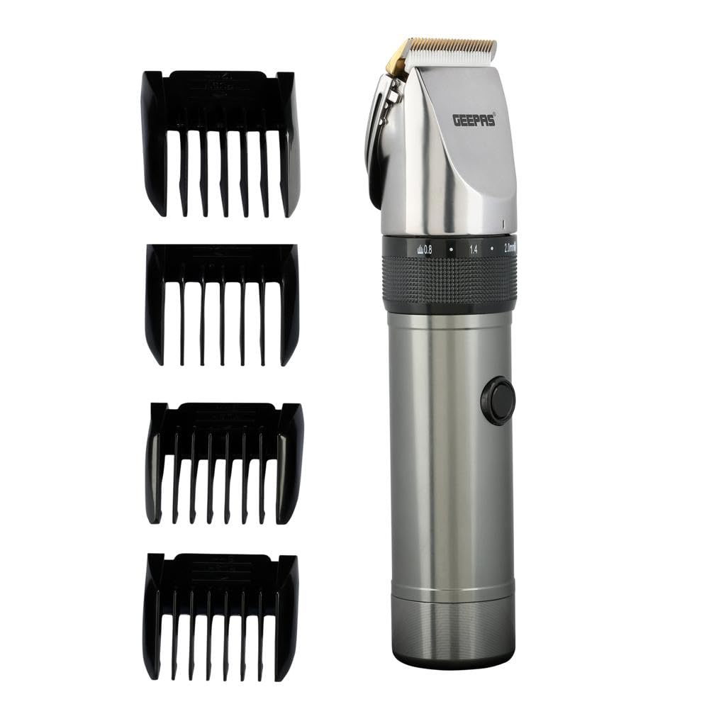 Rechargeable Professional Hair Clipper, ON/OFF Switch, Indicator Light, GTR8711|Cordless Hair Clippers, Grooming Kit with Stand