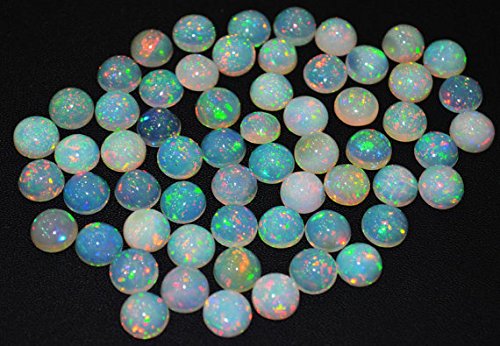 Opale Éthiopienne cabochon rond 4mm pour créer vos bijoux bohèmes chics