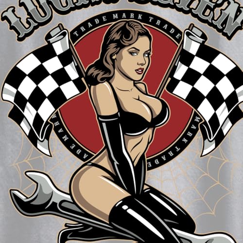 T-shirt Lucky 7 homme pin up racing pour un look motard lors des rassemblements auto - 3