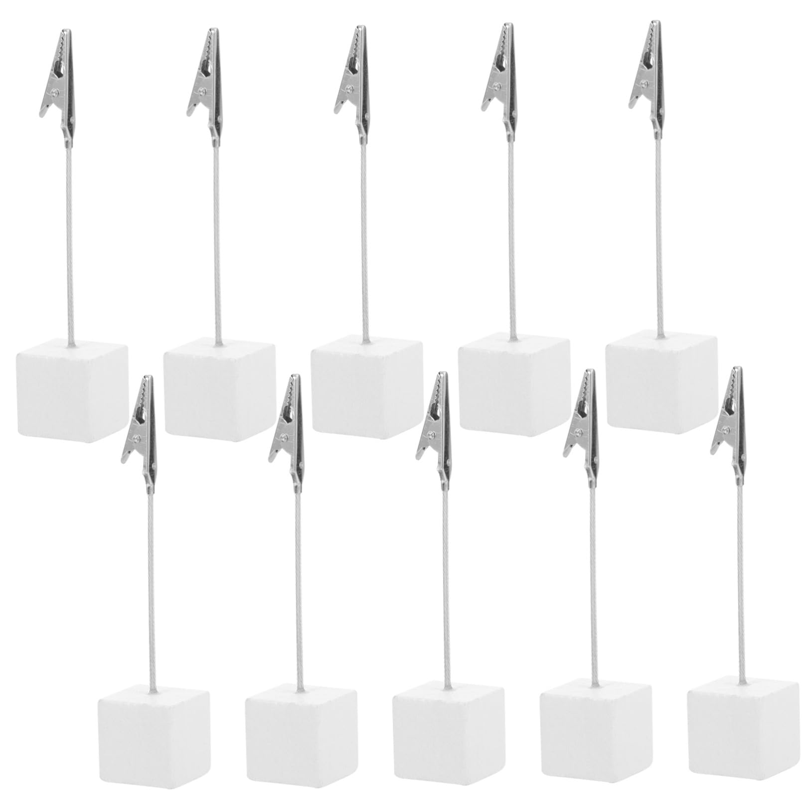 STOBOK 100 Pezzi Cartella Per Appunti Morsetto Per Appunti Supporto Per Clip Per Appunti Porta Segnaposto Portafoto Portafoto Con Numeri Portacubo Base A Cubo Porta Promemoria