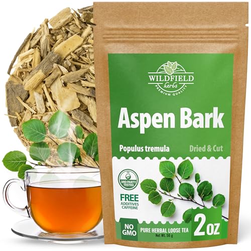 Image of 2 oz. Aspen Bark Herbal Tea (Populus tremula) - 56g Dried Aspen Bark Herb Tea Corteza de Alamo Temblon