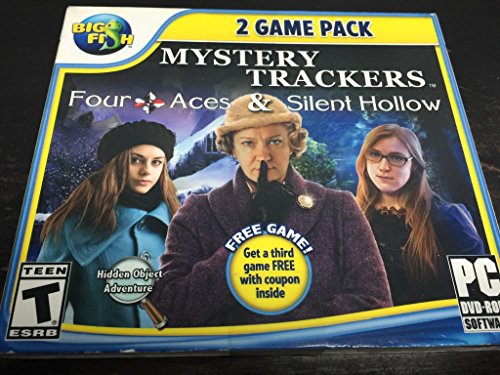 Mystery Trackers FOUR ACES & SILENT HOLLOW Hidden Object 2 Pack PC game DVD-ROM image 2