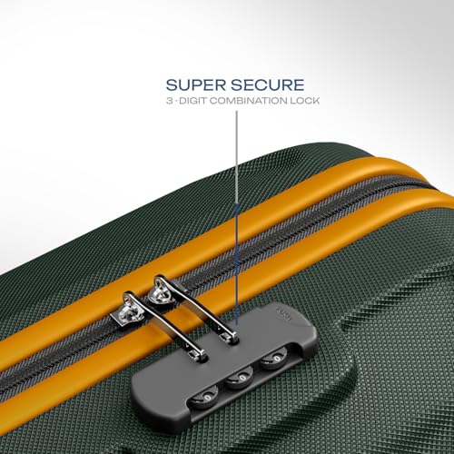 Image of Safari Thorium Neo 8 Wheels Set of 3 Trolley Bags, Hard Case Polycarbonate, 360º Wheeling Carry on & Check-in Luggage for Men & Women, Suitcase for Travel, Trolley Bags for Travel, Dusk Green