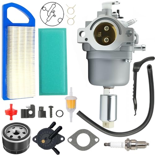 LA115 Carburetor Kit Fit For John Deree D110 D100 D105 LA105 LA115 LA125 L107 L108 X120 X145 Lawn Tractor With 42-Inch Mower Deck Air Filter Tune Up Kit