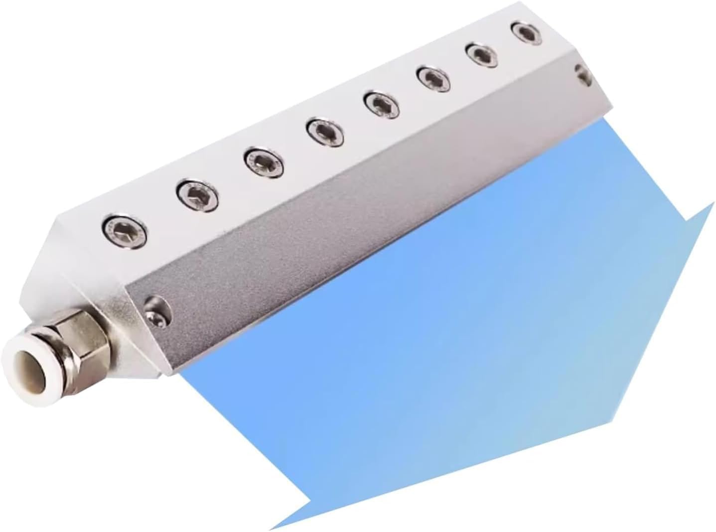 Soffiatore a lama d'aria, lama per rimozione polvere in lega di alluminio resistente con interfaccia filettatura da 1/4" per uso industriale con compressore d'aria