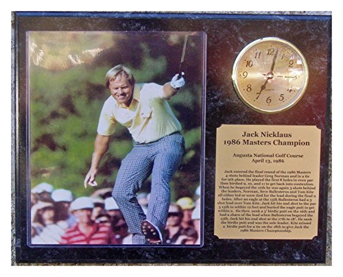 GFSF Jack Nicklaus 1986 Masters 8x10 Photo Clock Plaque with Engraved nameplate