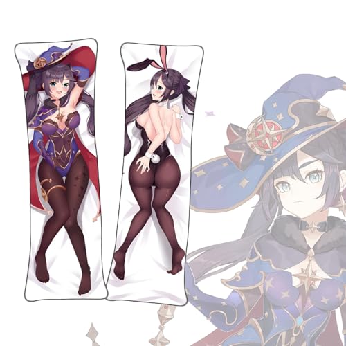 Housse de Coussin Mona《Genshin Impact》 Anime Dakimakura Otaku épouses ou Maris Taille réelle Housse de Coussin Double Face