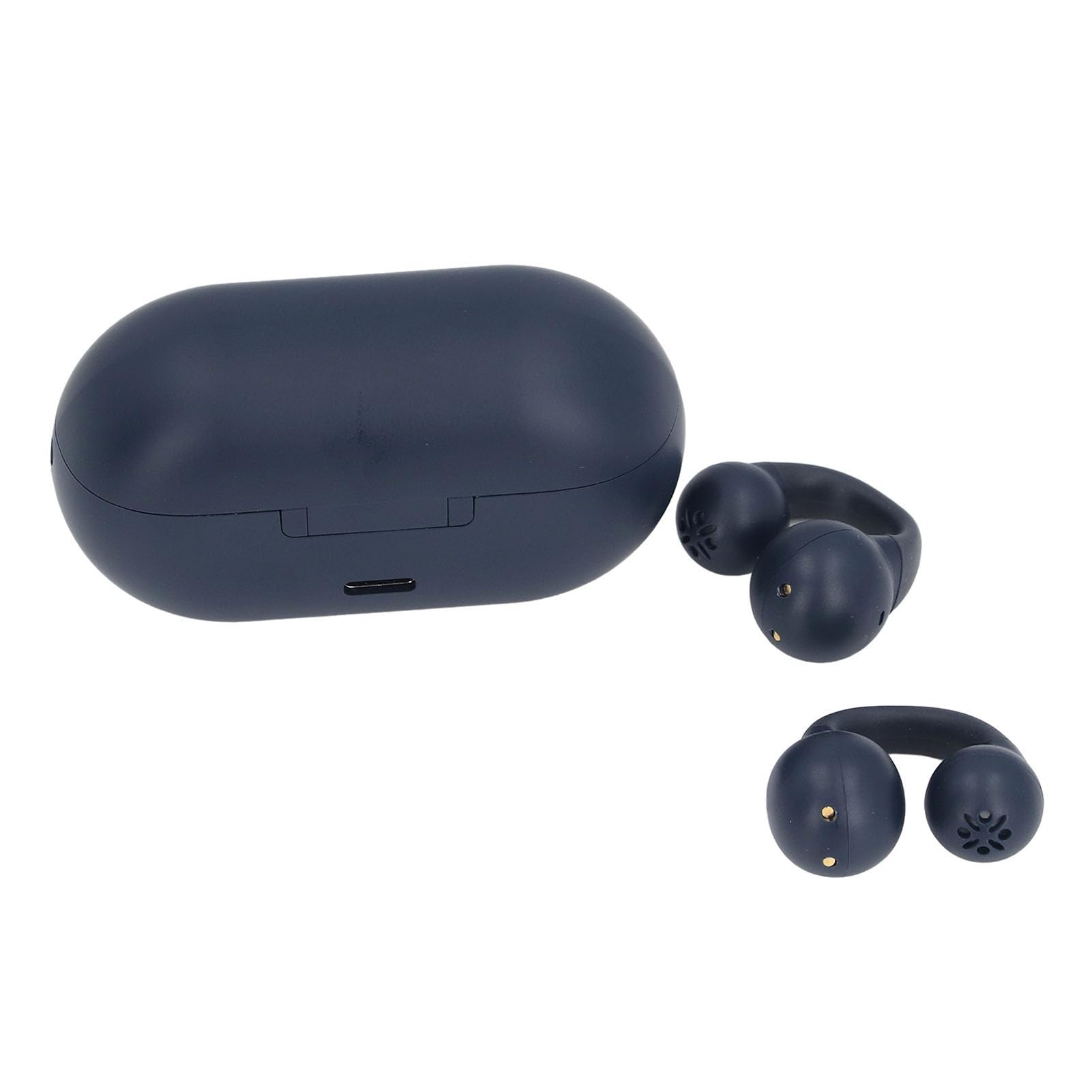 Słuchawki z Otwartymi Uszami, Bezprzewodowe Słuchawki Douszne Bluetooth 5.3, 40 Godzin Odtwarzania, Odporne na Pot, Szybkie ładowanie Sportowe Słuchawki z Etui ładującym do (BLUE)