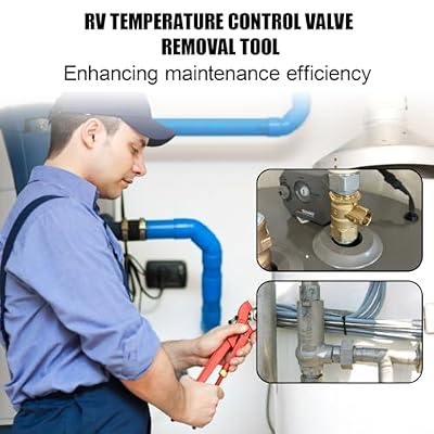 RV Temperature Pressure Valve Remover, Universal Water Heaters Pressure Valve Remover, Use with 7/8-inch Wrench