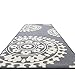 Qute Home European Medallion Non-Slip Rubber Backed Area Rugs & Runner Rug (Grey - Ivory) (2 ft X 6 ft Runner Rug)