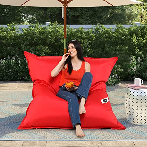 Image of Amazon Brand - Umi. All Weather /Outdoor Bed Bean Bag /Giant Lounger Bean Bag Cover (Without Beans) Red, Size- XXXL