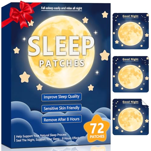 Kensem 72 Sleep Patches for Adults Extra Strength, Natural Sleep Patch with Valerian & Melatonin,...