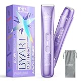 Bikini Trimmer for Women Dual Head - IPX7 Waterproof & Painless Electric Razors for Beauty, Pubic Hair, Face, Legs & Underarms– Portable Cordless Shaver with Fast Charging (Purple)