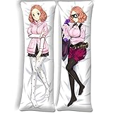 Persona 5 Haru Okumura Noir Body Pillow Cover with Zipper Anime Girl Body Pillow Case Peach Skin Size 50x150cm