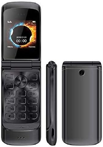 JJA V9 World's smallest Flip phone 1.54" 2G Unlocked Dual Sim 850 MAH Bluetooth FM Dialer Luxury Card Palm Phone (Black)