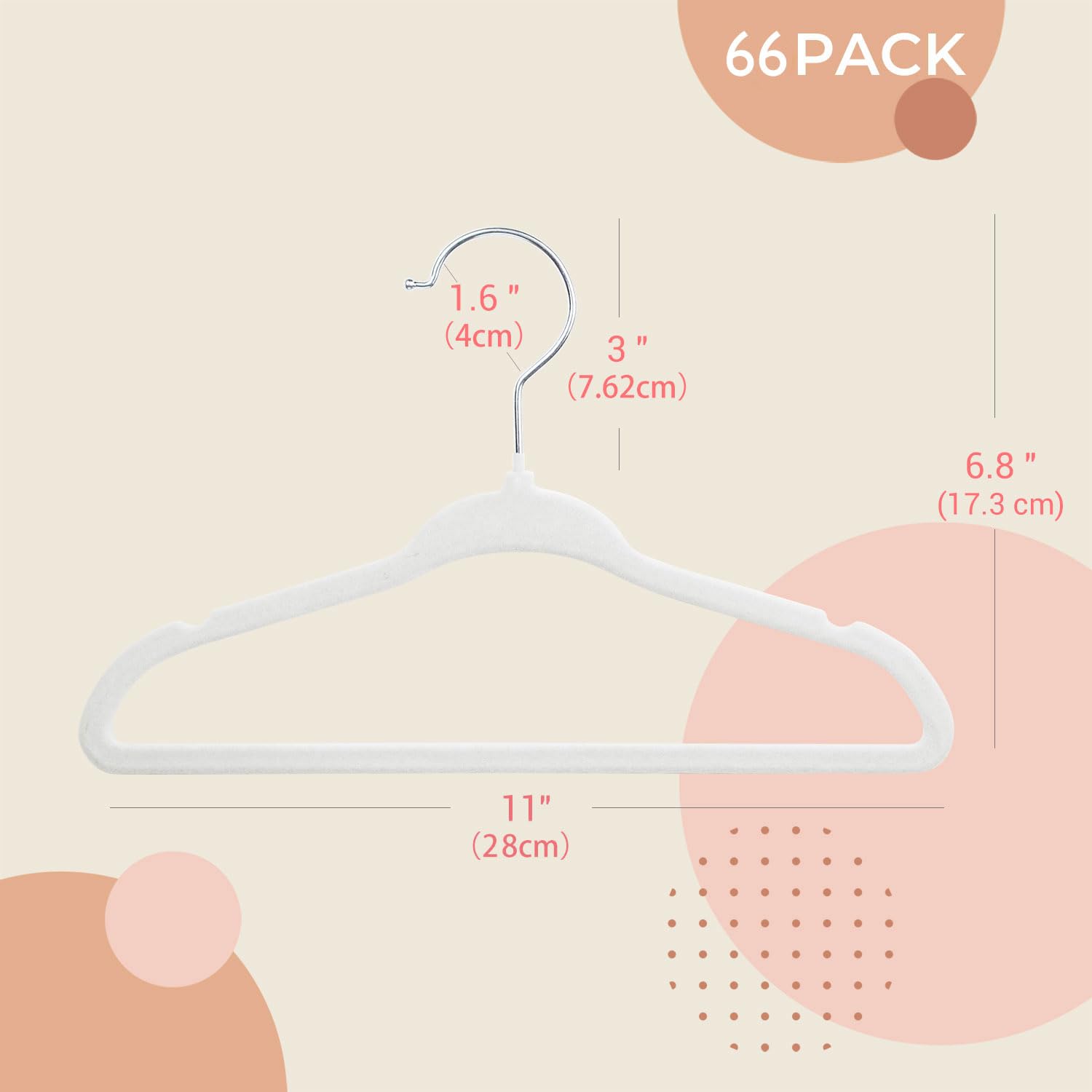 ManGotree 11" Baby Velvet Hangers, Non-Slip Kids Coat Hangers with 360° Swivel Hook - Image 3