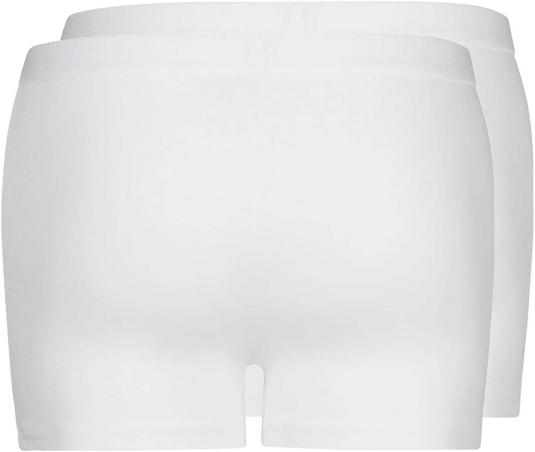 HUBER Men's Pack of 2 Trunk Cotton 2 Pack 112535 White L