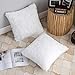 ANRODUO Pack of 2 White Throw Pillow Covers Luxury Fluffy Pillows Faux Fur Decorative Pillows Plush Cushion Case Fuzzy Mongolian Merin Style for Bed Couch Sofa Living Room Spring Decor 18x18 Inch