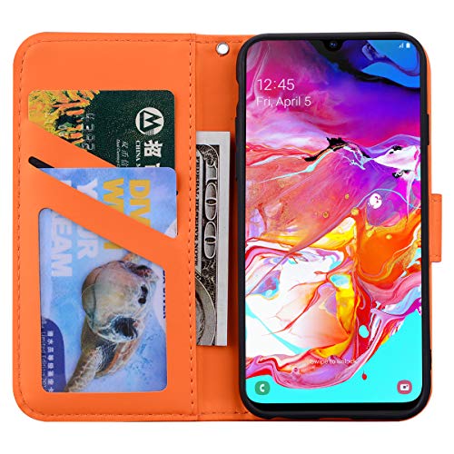 Greaked for Samsung A10/A20/A30/A50/A50/A50S/A30S Capa protetora de couro PU com compartimento para