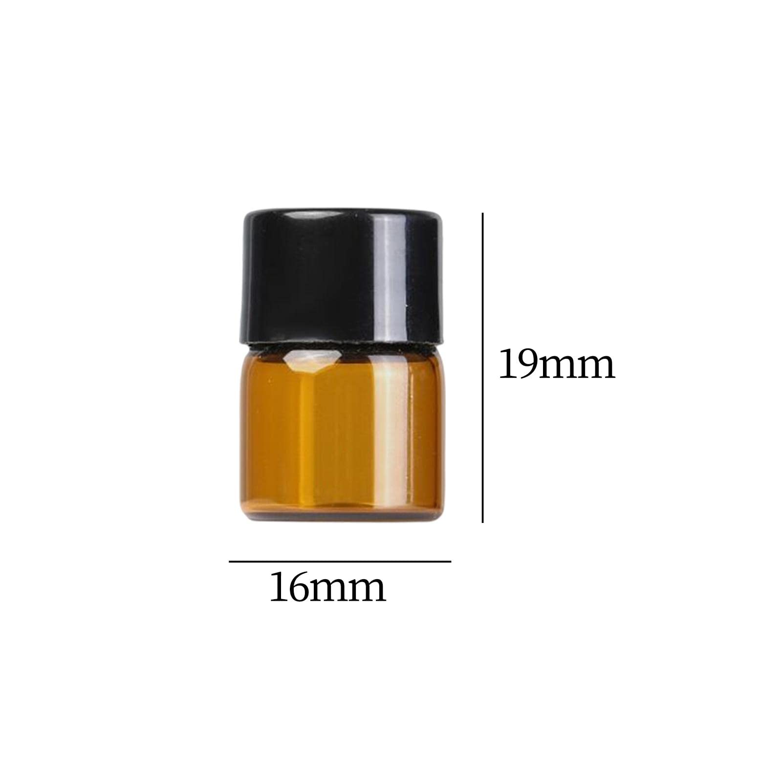 Juego de 50 botellas de cristal recargables duraderas para muestras de fragancias de 1 ml