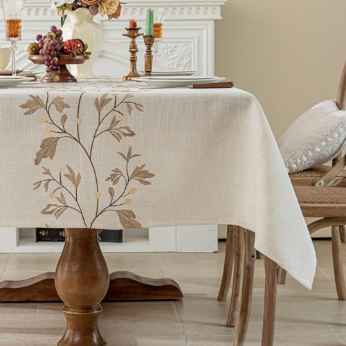 Joyfol Day Rustic Waterproof Linen Tablecloth thumb #1