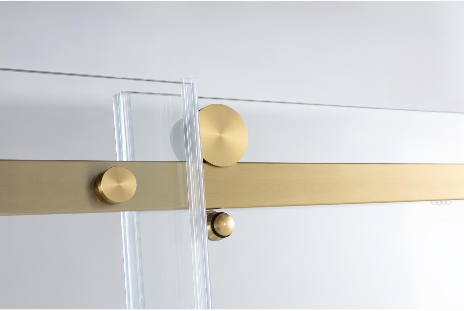 Kingston Brass KVTAP6032L227 60" Acrylic Rectangular 3-Wall Alcove Tub with Tub Door, Left Hand Drain, White/Brushed Brass