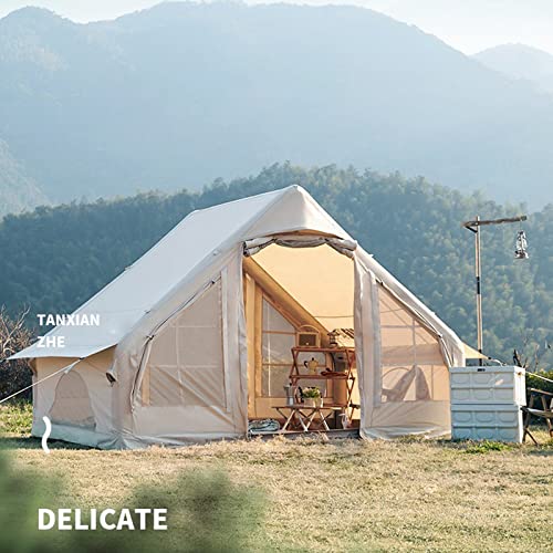 Carpa Inflable Grande Tipo Yurta Impermeable Camping 3-8 P miniatura 2