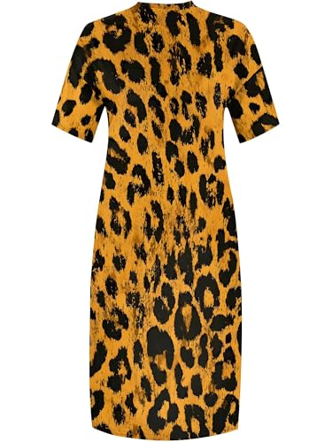 Image of Plus Size Maxi Dress for Women Short Sleeve V Neck Casual Loose Sundress with Pockets