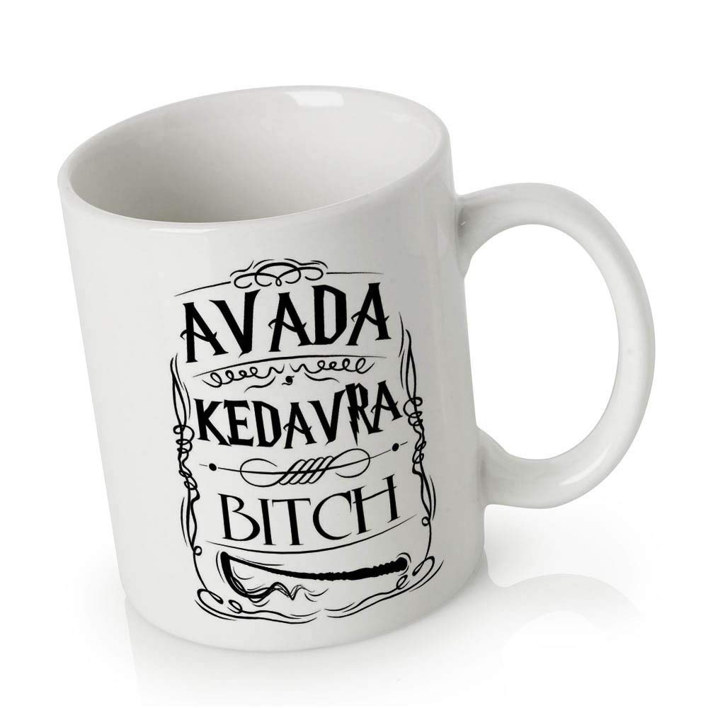 Acen Avada Kedavra B**** Ceramic Mug, White, 11 oz
