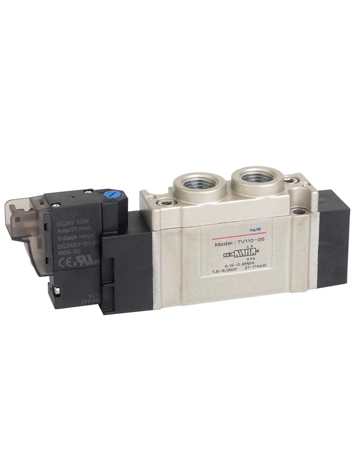 Electroválvula neumática de aleación de aluminio serie 7V (5/2, 5/3 vías) 7V0510 7V110 7V120 7V130(7V11006A200)