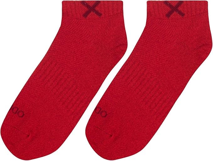 Image of Odd Sox - Basix Heather Athletic Ankle Socks - Performance Comfort Cotton Cushioned Breathable Arch Support - Unisex Sizing
