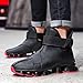 SPWAGYM Mens Snow Boots Winter Warm Blade Fashion Sneakers Non-Slip Furry Lining Athletic Running Walking Shoes Black 8.5