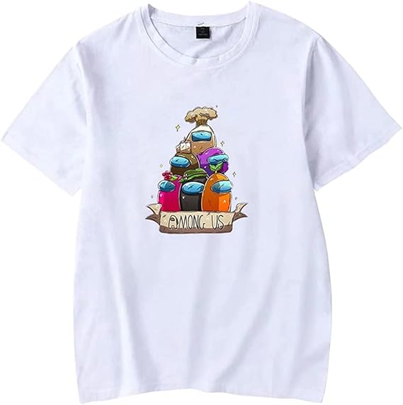 Amazon Among Us ｔシャツ Among Usグッズ 夏服 半袖 人狼ゲーム Tシャツ ゲーム 応援 アマングアス アメリカ マルチプレイヤー おしゃれ 大人 男女兼用 柔らかい イベント 面白い メンズ レディース Tシャツ カットソー 通販
