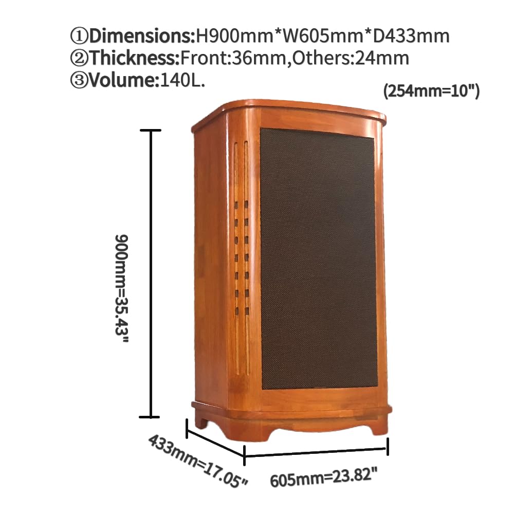 Rzemieślnicy dostosowana jedna para 30 cm pełnozakresowa sklejka brzozowa pusta kolumna głośnikowa kopia Tannoy Canterbury GR głośnik HiFi DIY (bursztynowy)
