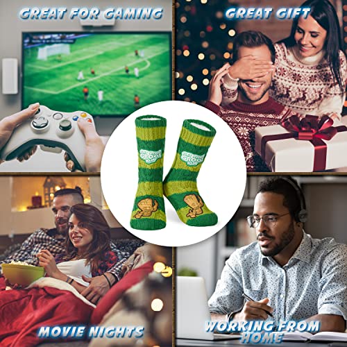 Marvel Pluizige Sokken, Heren pantoffelsokken, Zwart, Panther Thor, Warme Gebreide Sokken - Afbeelding 8