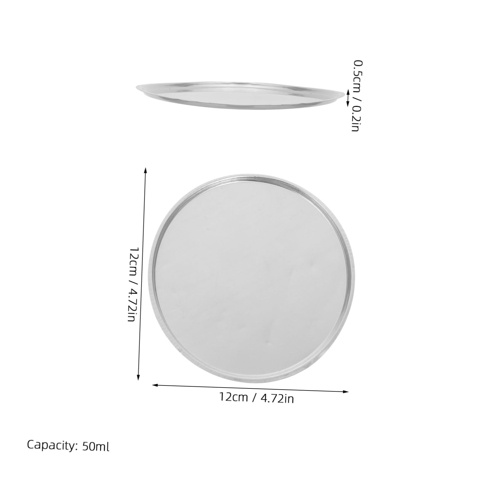 MUCKLILY 10pcs Laboratory Weighing Dishes Medicine Scale Weigh Boats Round Scale Pans Gems Scale Portable Weighing Tray Weighing Pan Weight Scale Laboratory Supplies Silver Aluminum