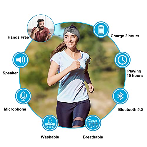 Bulypazy Sleep Bluetooth Headband Headphones For Women, Cozy Band Wireless Headphones With Hd Speakers And Knotted/Twist Design For Yoga, Workout, Running, Sports, Gift #TOP1